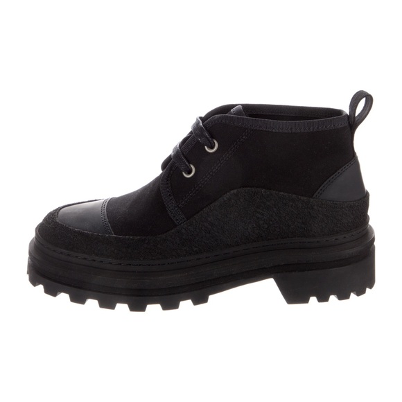 Women's Black APC Faustine Basse Lace Up Boots - Picture 1 of 12